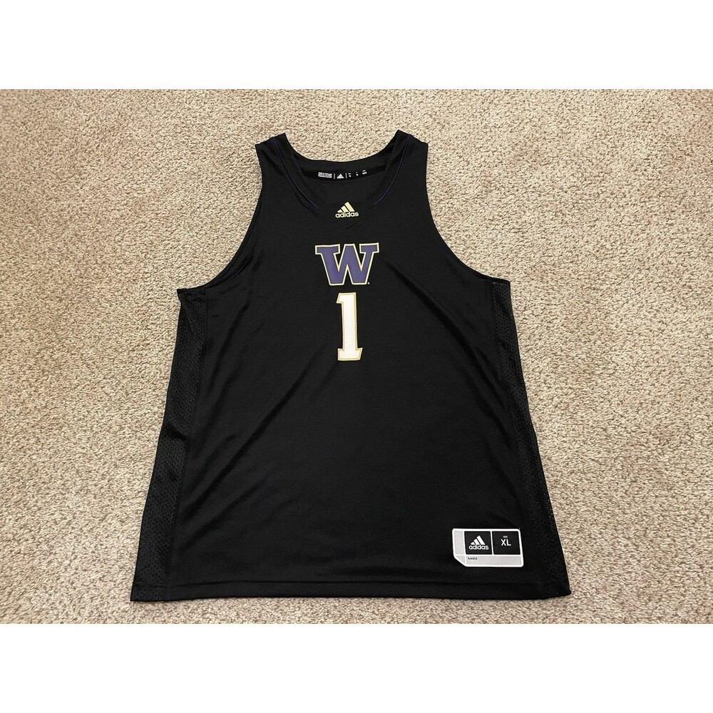 Vintage University of Washington Huskies Nike Basketball Jersey Size XL Black